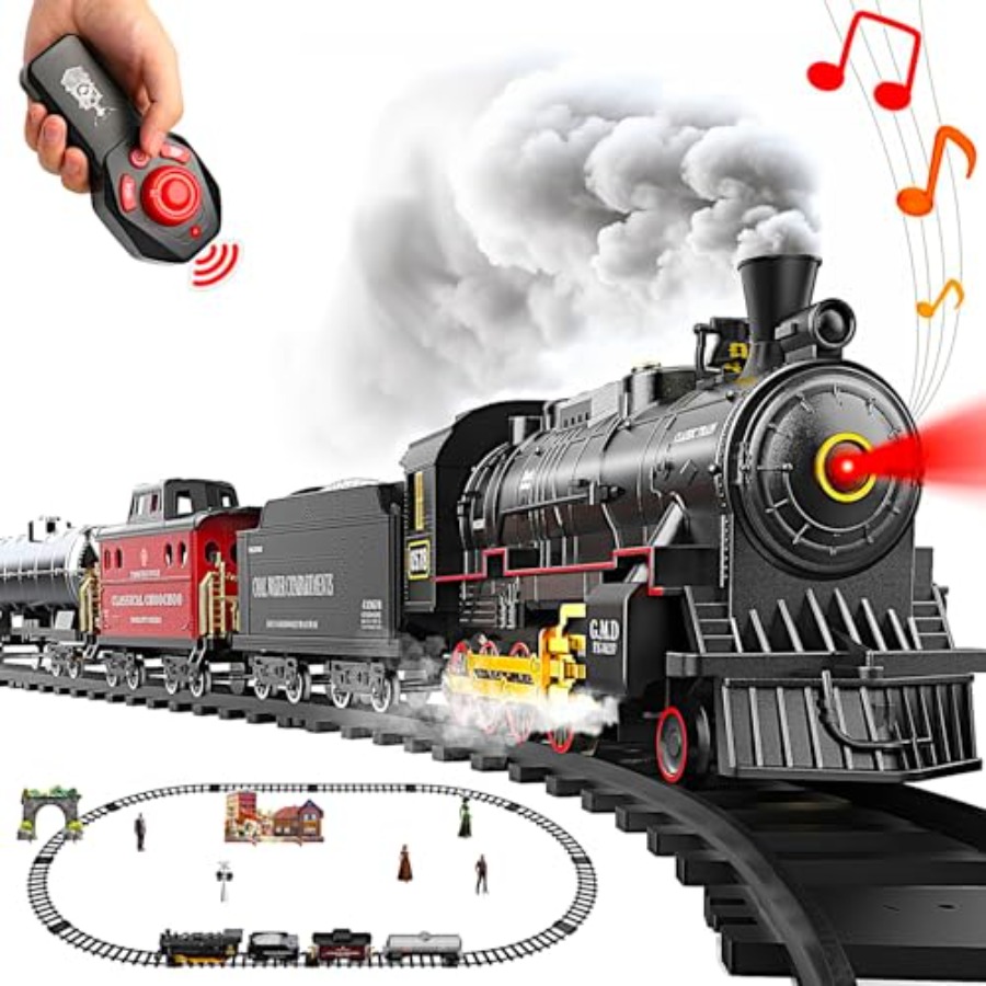 Lighting Tree Decor - Radio Control Retro Cargo Train Set