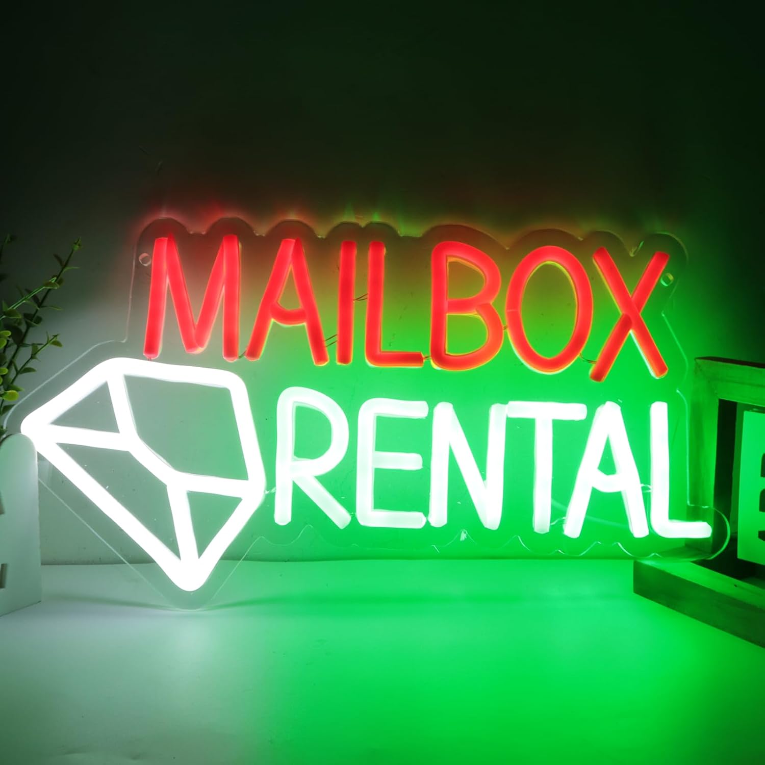 Lighting Decor Rentals - Mailbox Rental Neon Sign USB Powered