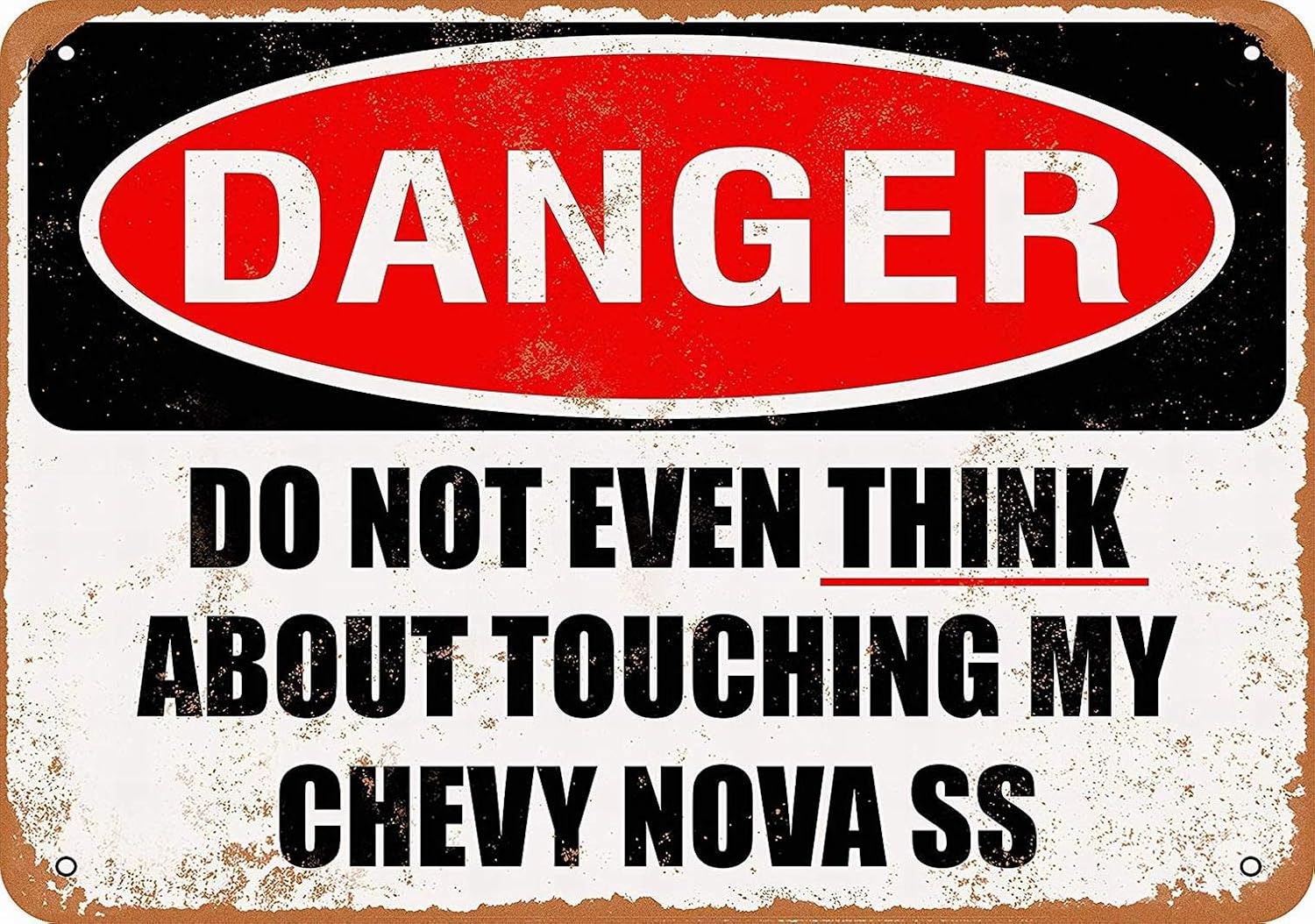 Nova Decor & Lighting Vase Glass Brun 26Cm - Metal Sign - Do Not My