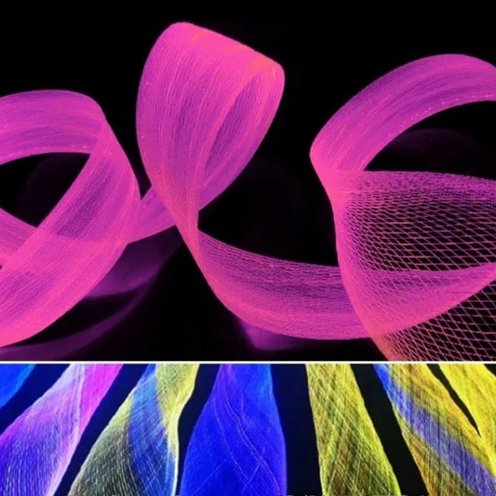 Lighting Tree Decor - Plastic optical fiber, woven luminous mesh,