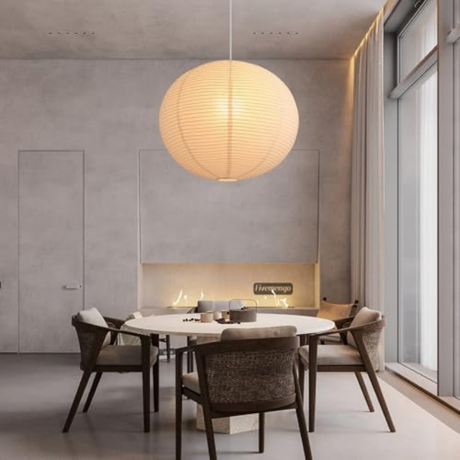 Large Rice Paper Pendant Light - đánh giá và giá Lantern Paper Solar
