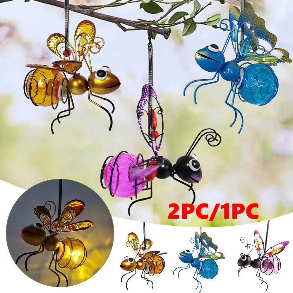 Solar Iron Insect Statue With  - đánh giá và giá Lighting Tree Decor