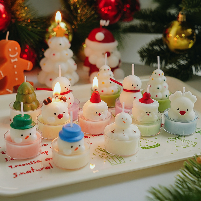 Christmas Tree Tea Candle Snow - đánh giá và giá Lighting Tree Decor