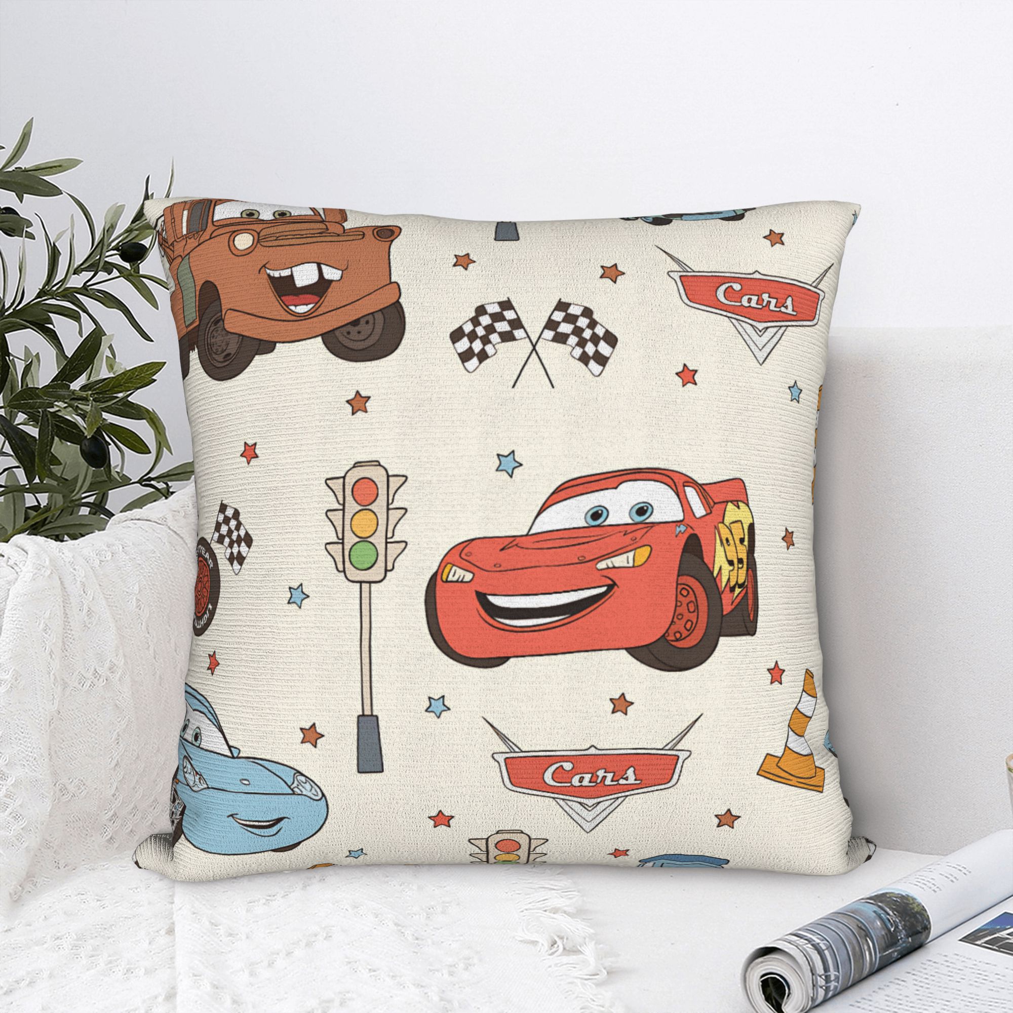 Pillow Cover Cars L-Lightning  - đánh giá và giá Lighting Mcqueen Decor