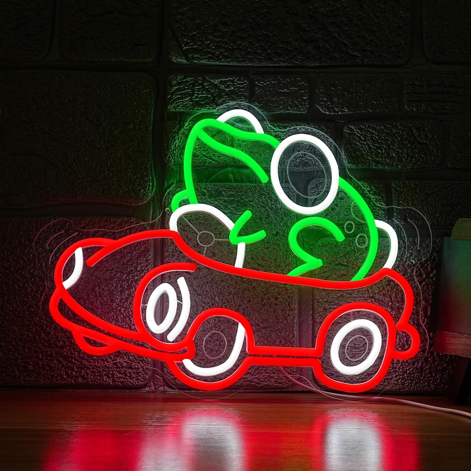Frog Driving Car Neon Sign Art - đánh giá và giá Lighting Decor For Room