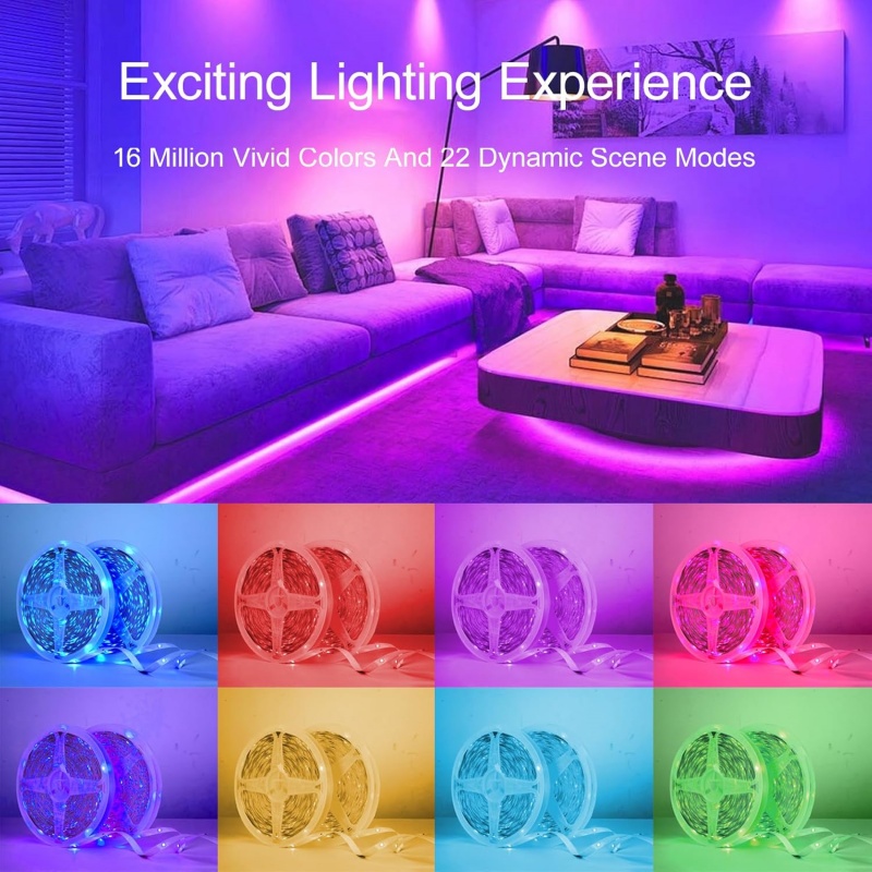 DC 5V USB LED Strip Lights APP - đánh giá và giá Lighting Decor For Room