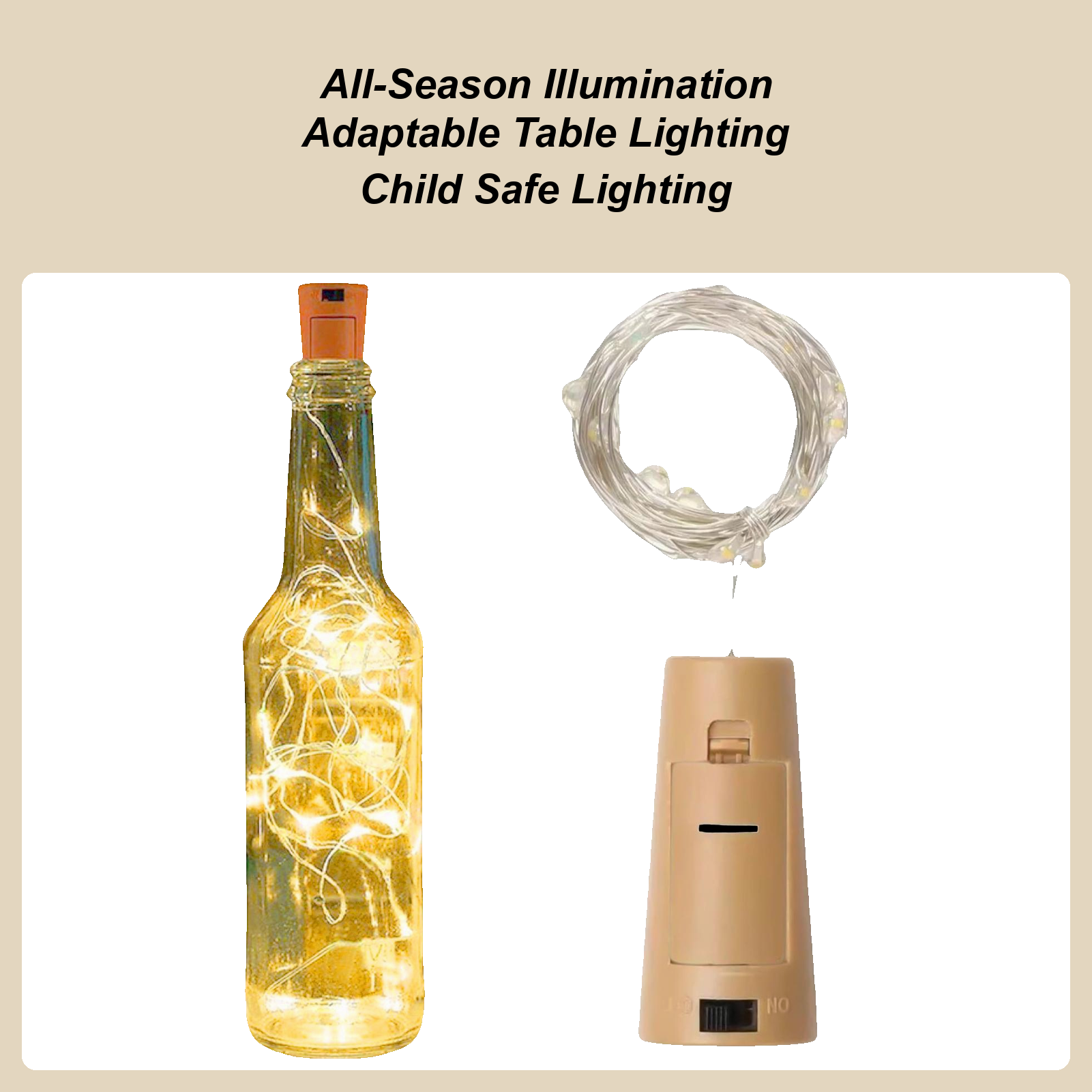 LED Bar Wine Bottle Cork Strin - đánh giá và giá Decor Lighting Cork