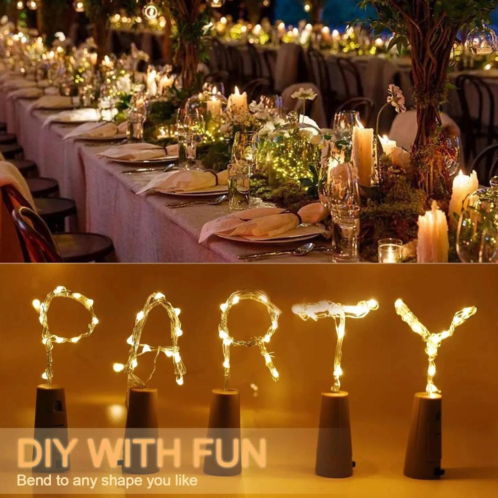 LED Bar Wine Bottle Cork Strin - đánh giá và giá Decor Lighting Cork