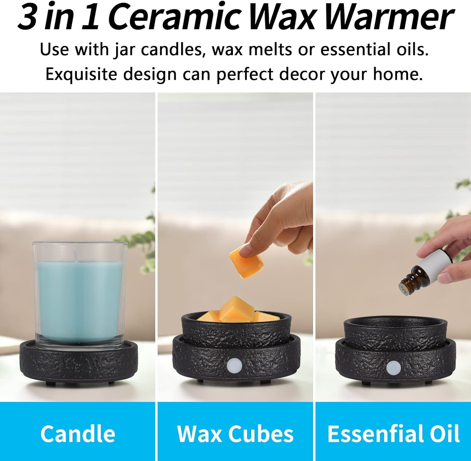 Ceramic Wax Melt Warmer, 3-in- - đánh giá và giá Wax Melter Electric