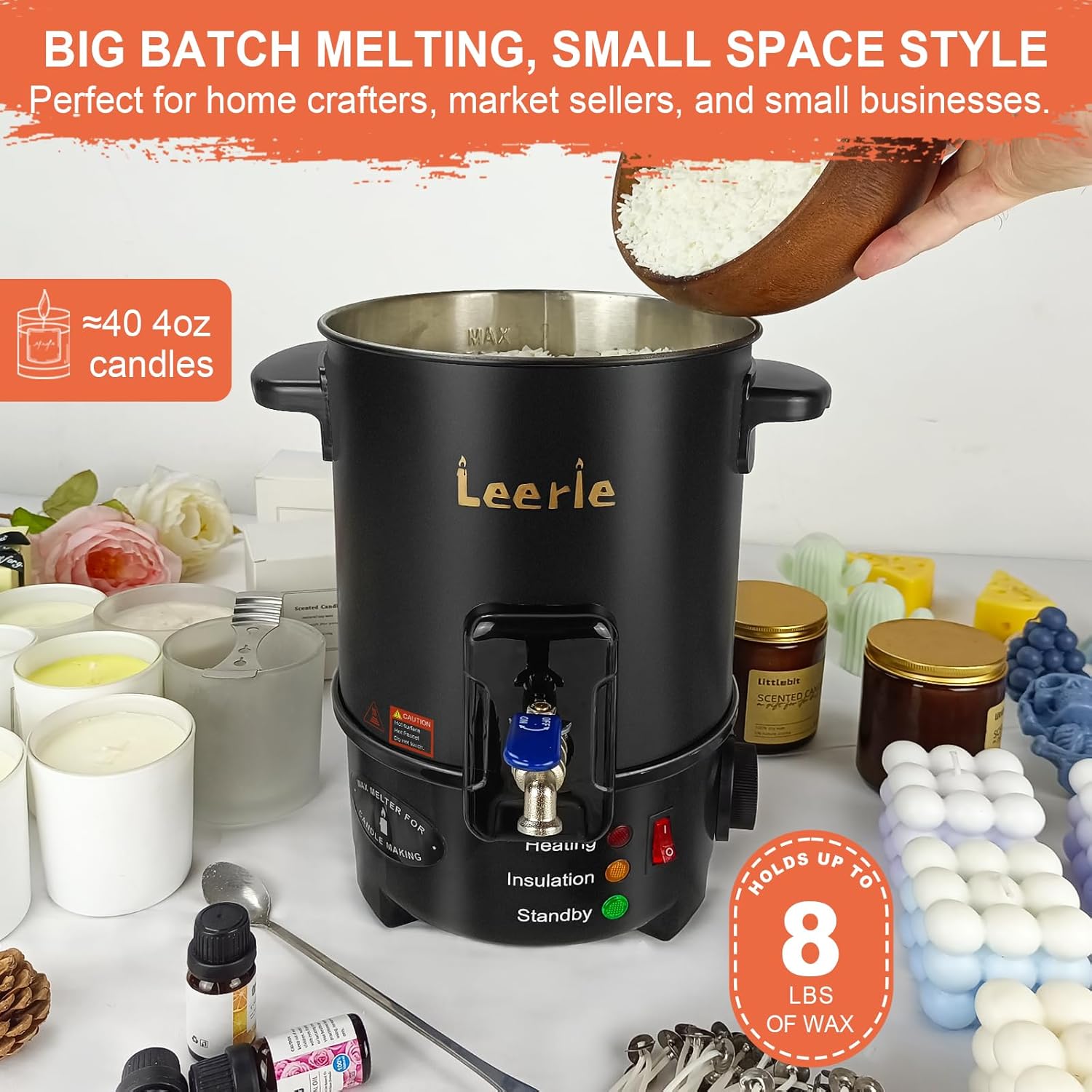 8Lbs Electric Wax Melter for C - đánh giá và giá Wax Melter Electric
