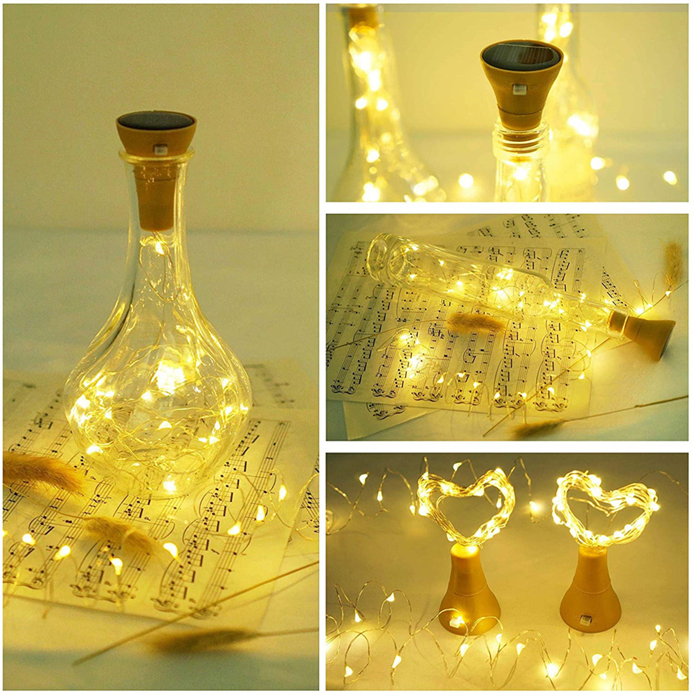 Solar Wine Bottle Lights 20 LE - đánh giá và giá Decor Lighting Cork