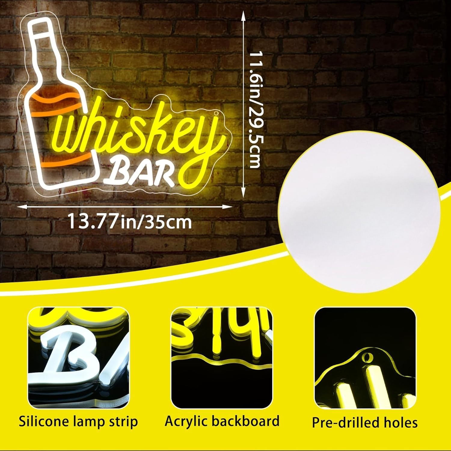 Whiskey Bar Neon Sign Business - đánh giá và giá Lighting Decor For Room