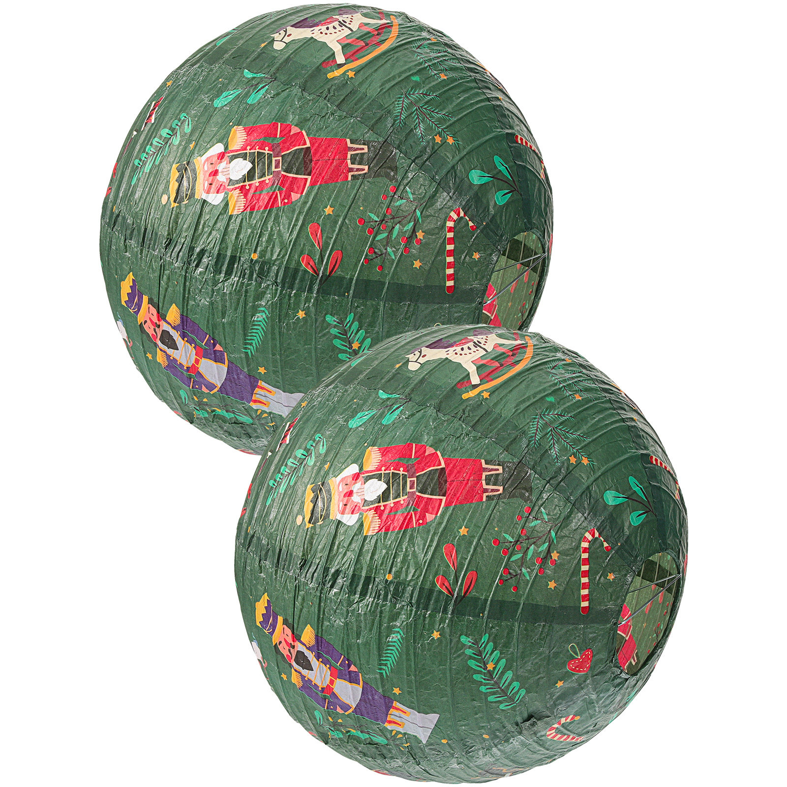 2Pcs Nutcracker Paper Round Gr - đánh giá và giá Lantern Paper Solar