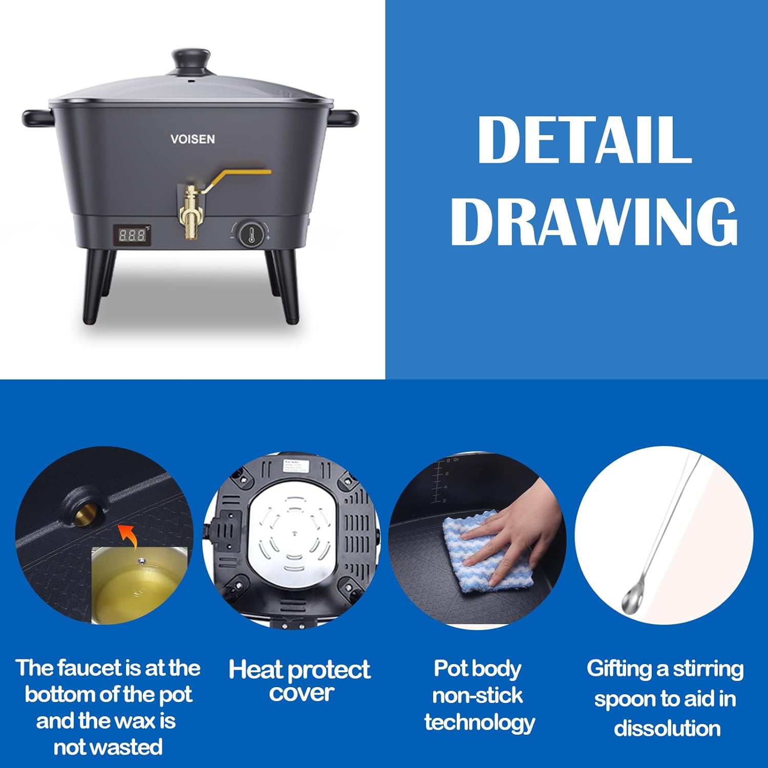 8Qt Electric Wax Melter for Ca - đánh giá và giá Wax Melter Electric