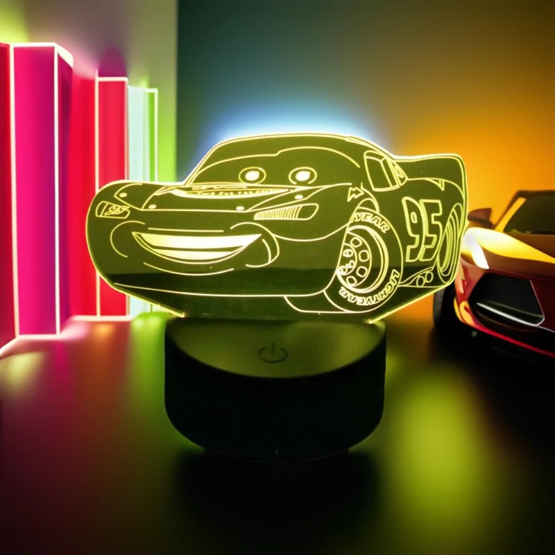 DSN Cute Car 3D Lamp LED Night - đánh giá và giá Lighting Mcqueen Decor