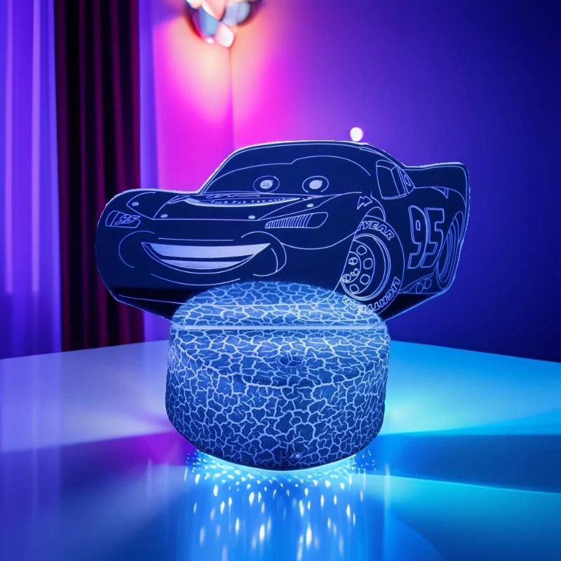 DSN Cute Car 3D Lamp LED Night - đánh giá và giá Lighting Mcqueen Decor