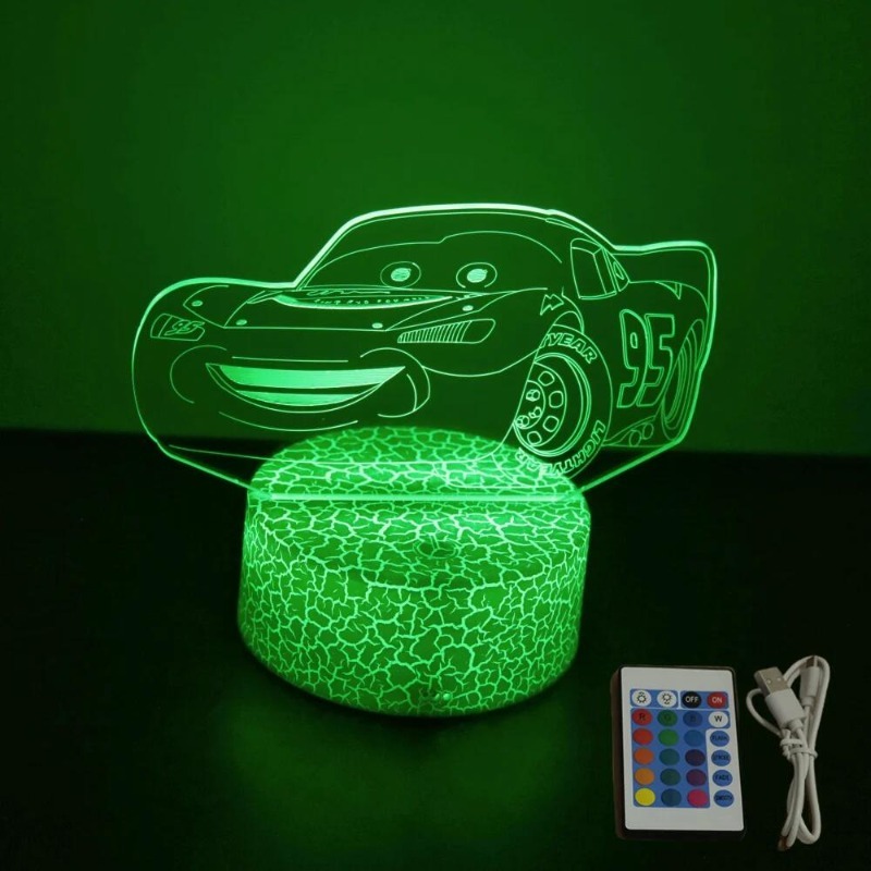 DSN Cute Car 3D Lamp LED Night - đánh giá và giá Lighting Mcqueen Decor