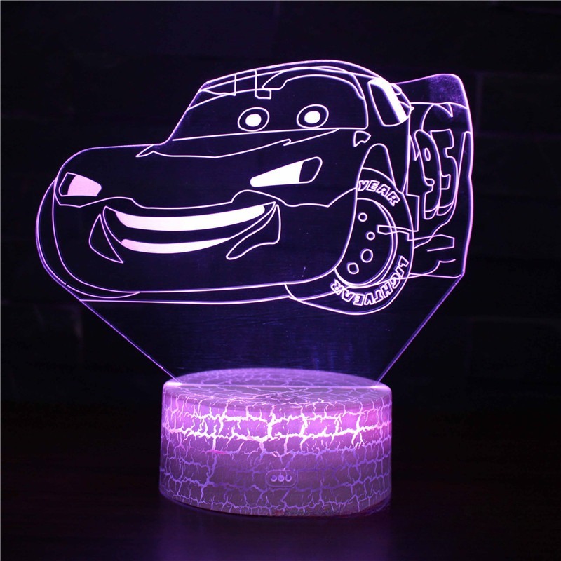 DSN Cute Car 3D Lamp LED Night - đánh giá và giá Lighting Mcqueen Decor