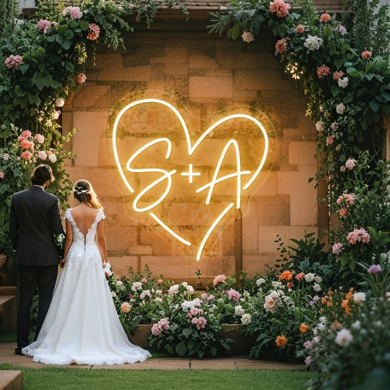 Custom Initials Heart LED Neon - đánh giá và giá Lighting Decor Items