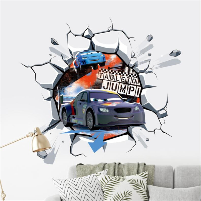 3D Cartoon Cars 2 Wall Sticker - đánh giá và giá Lighting Mcqueen Decor