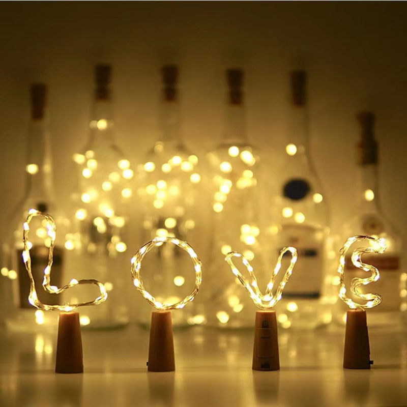 LED Wine Bottle Lights with Co - đánh giá và giá Decor Lighting Cork