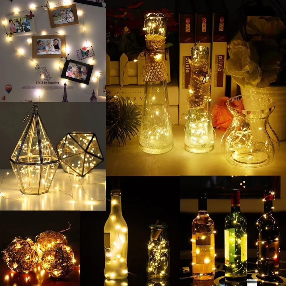 2M Solar Cork String Lights 20 - đánh giá và giá Decor Lighting Cork