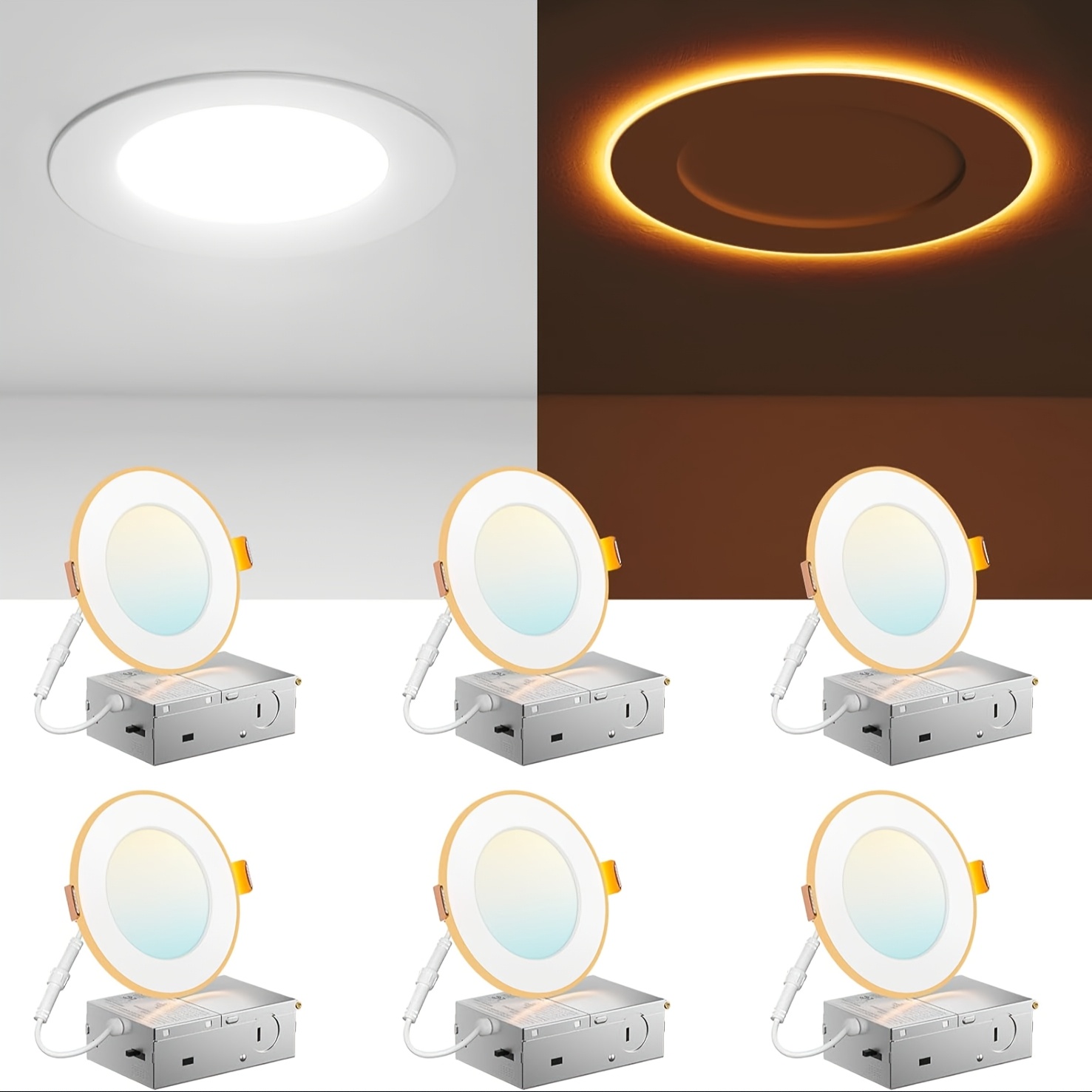 12/6 Pack 4/6 Inch 5CCT LED Re - đánh giá và giá Lighting Decor For Room