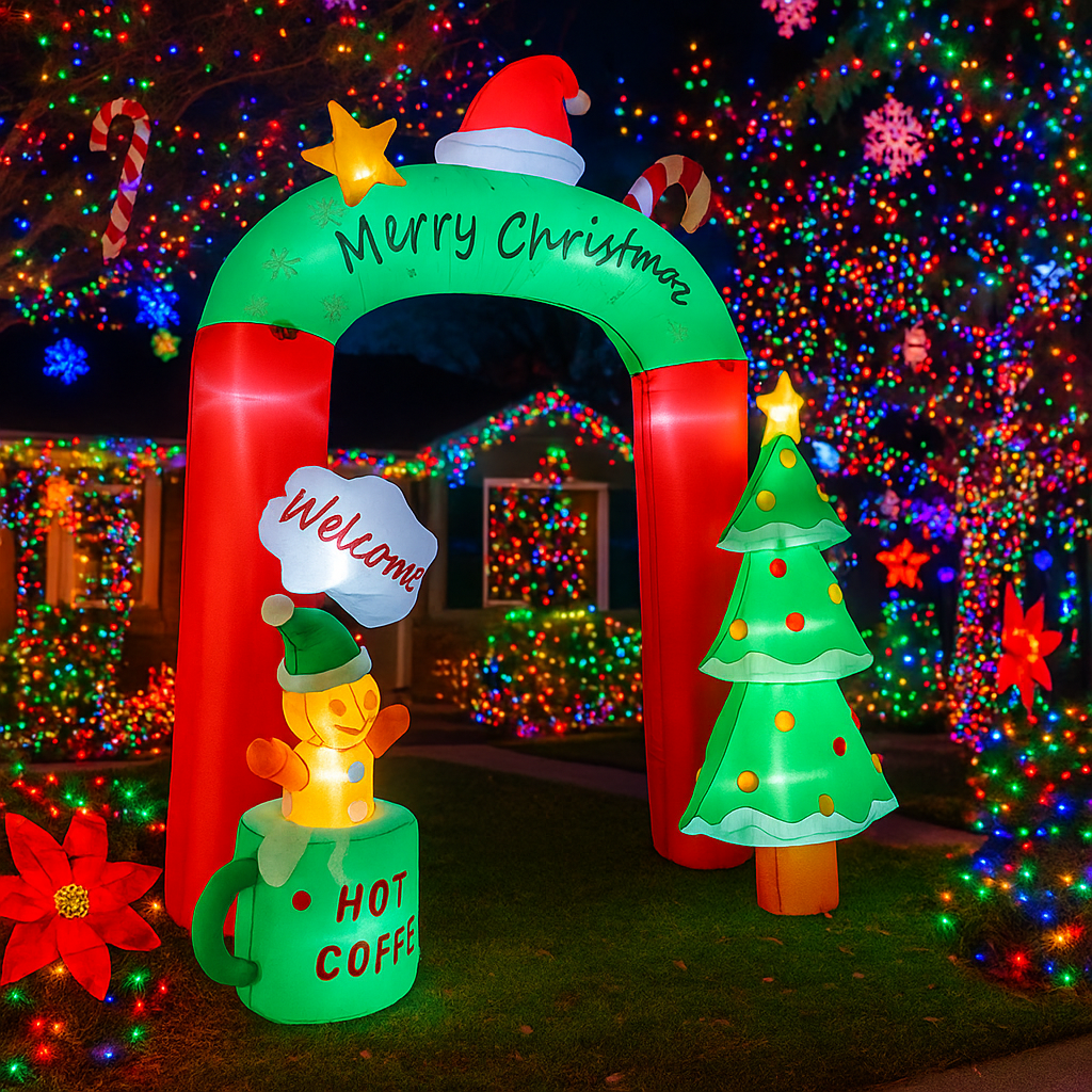 2.7M/8.8FT Inflatable Christma - đánh giá và giá Lighting Tree Decor