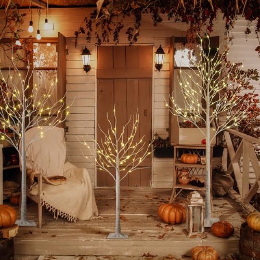 LED Birch Tree Light Set for i - đánh giá và giá Lighting Tree Decor