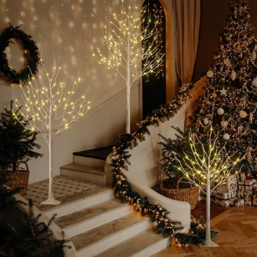 LED Birch Tree Light Set for i - đánh giá và giá Lighting Tree Decor