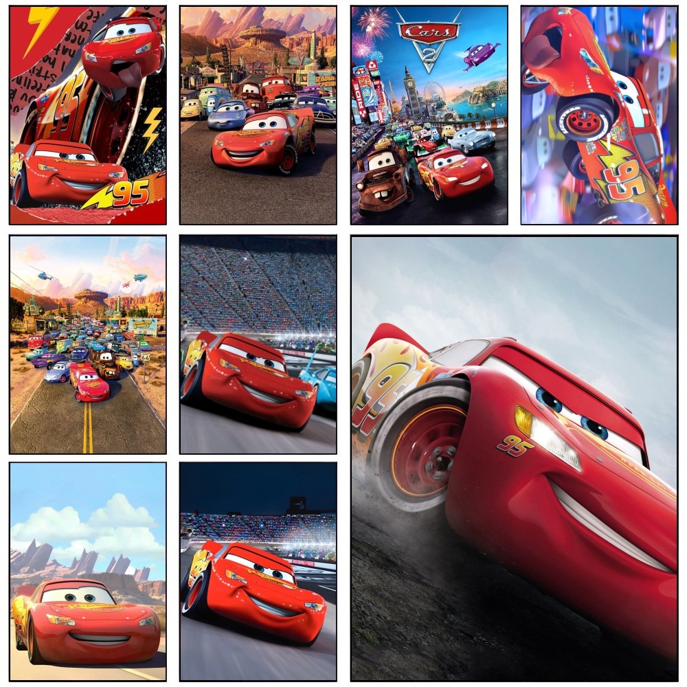 1PC Lightning McQueen Poster S - đánh giá và giá Lighting Mcqueen Decor