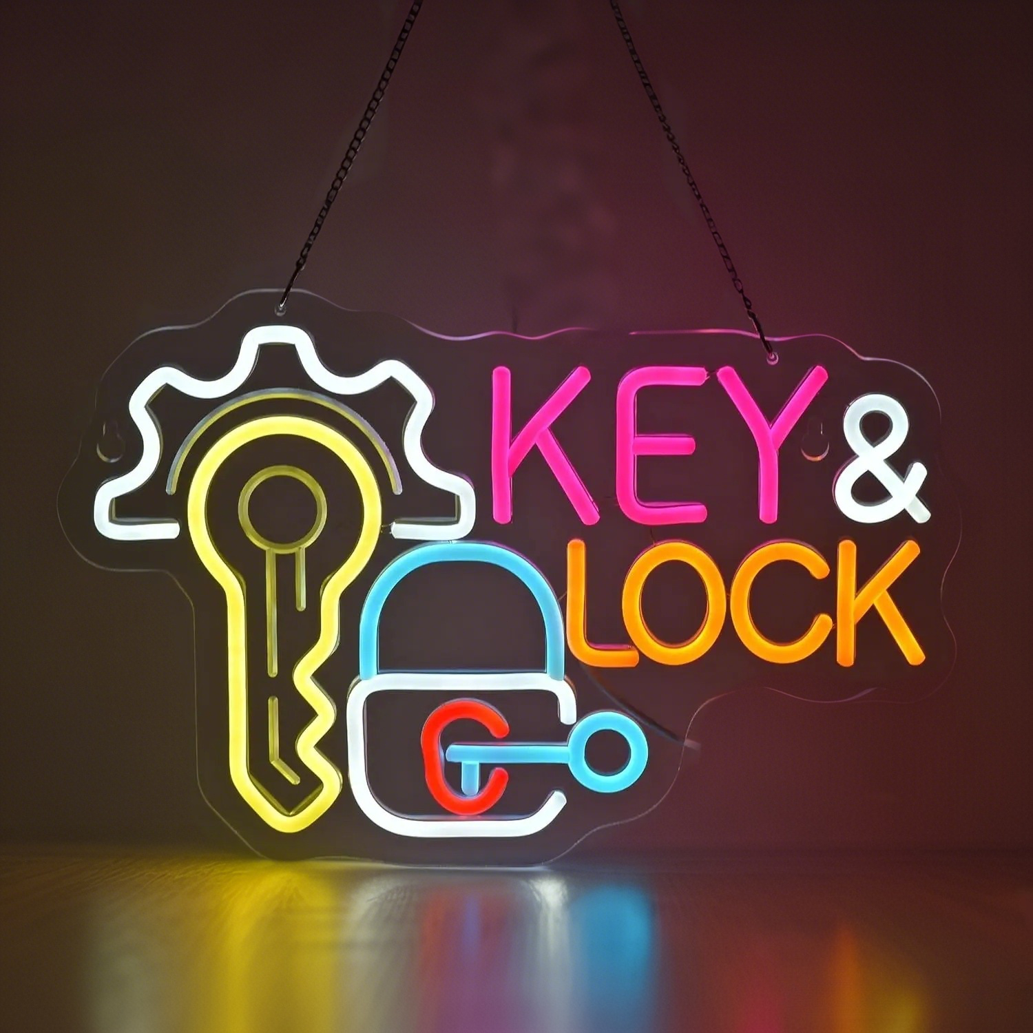 Key Lock Neon Sign Light Hangi - đánh giá và giá Lighting Decor Rentals