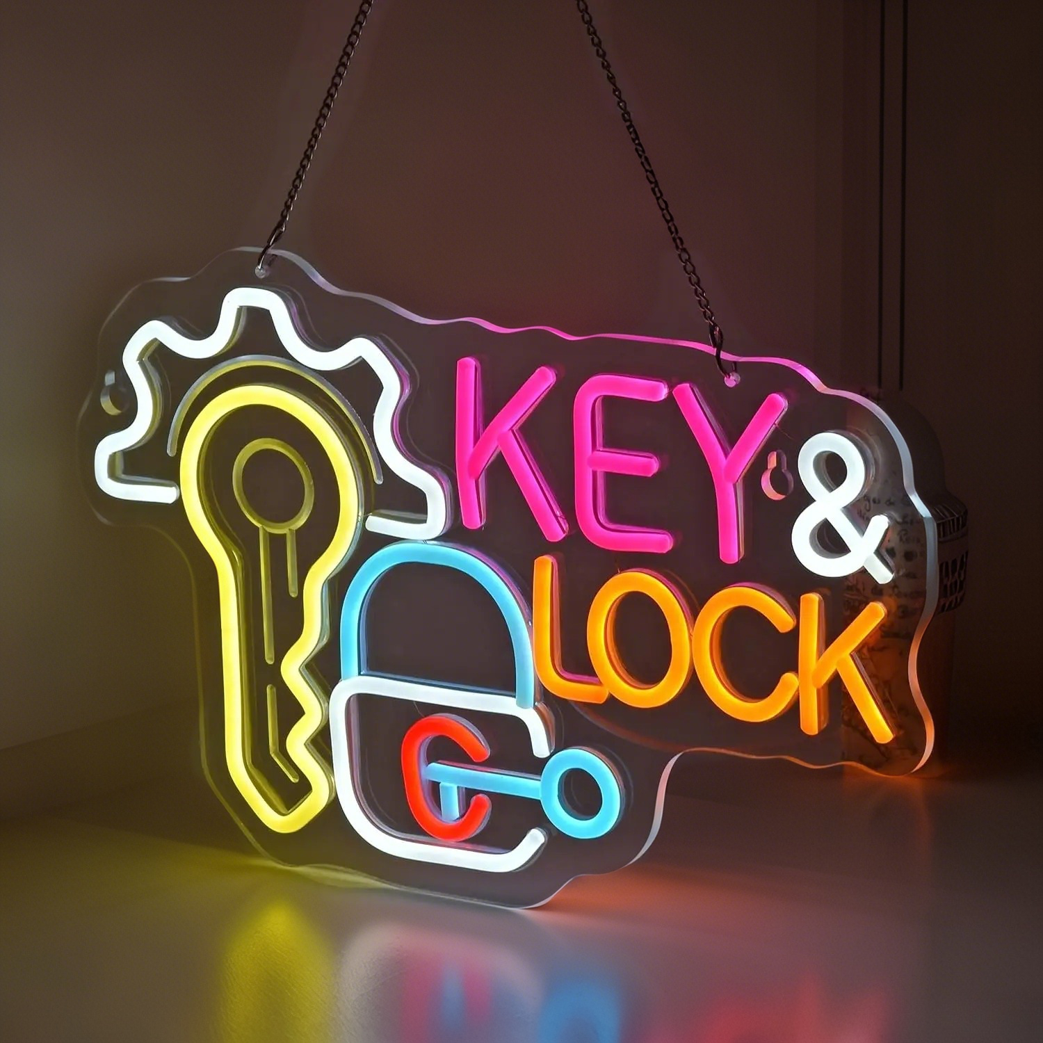 Key Lock Neon Sign Light Hangi - đánh giá và giá Lighting Decor Rentals