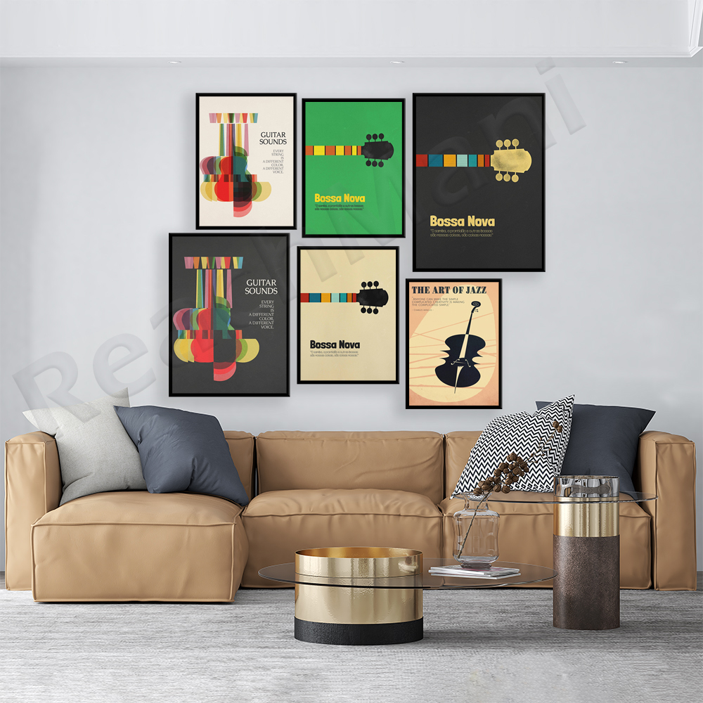 Bossa Nova Poster, Jazz Print, - đánh giá và giá Nova Decor & Lighting Vase Glass Brun 26Cm