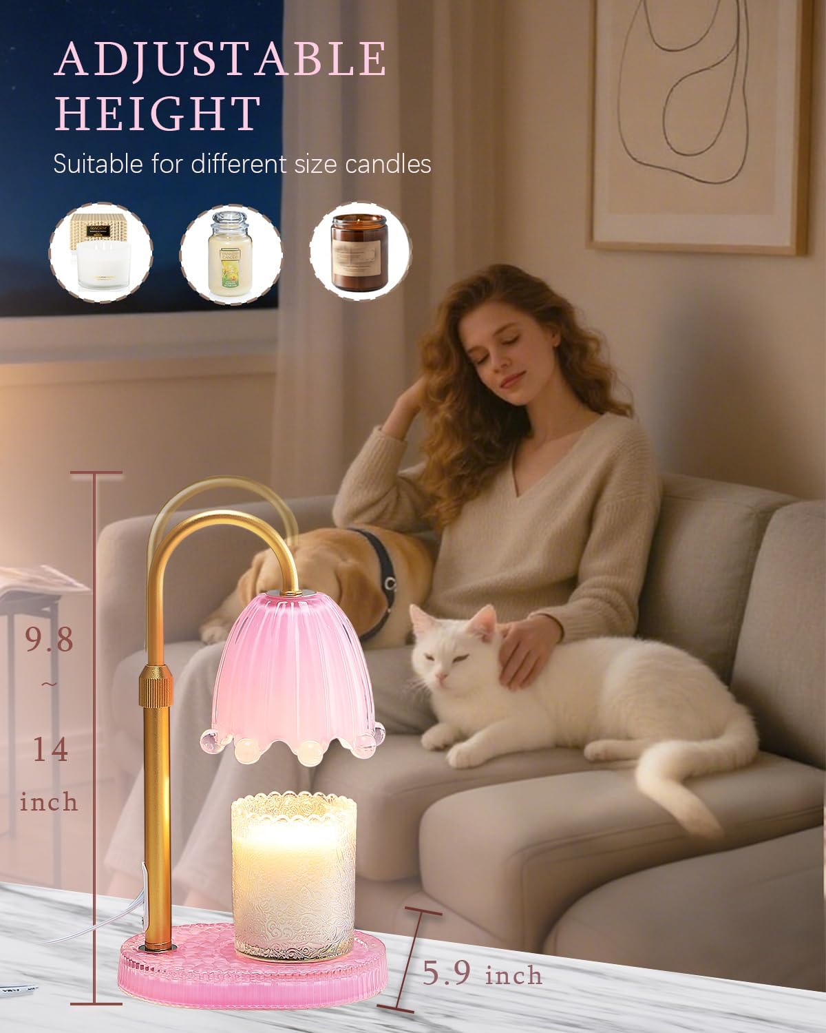 Flower Candle Warmer Lamp with - đánh giá và giá Wax Melter Electric