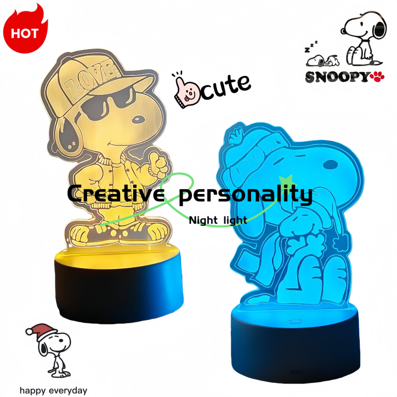 Snoopy Night Light Cute Cartoo - đánh giá và giá Lighting Decor Items