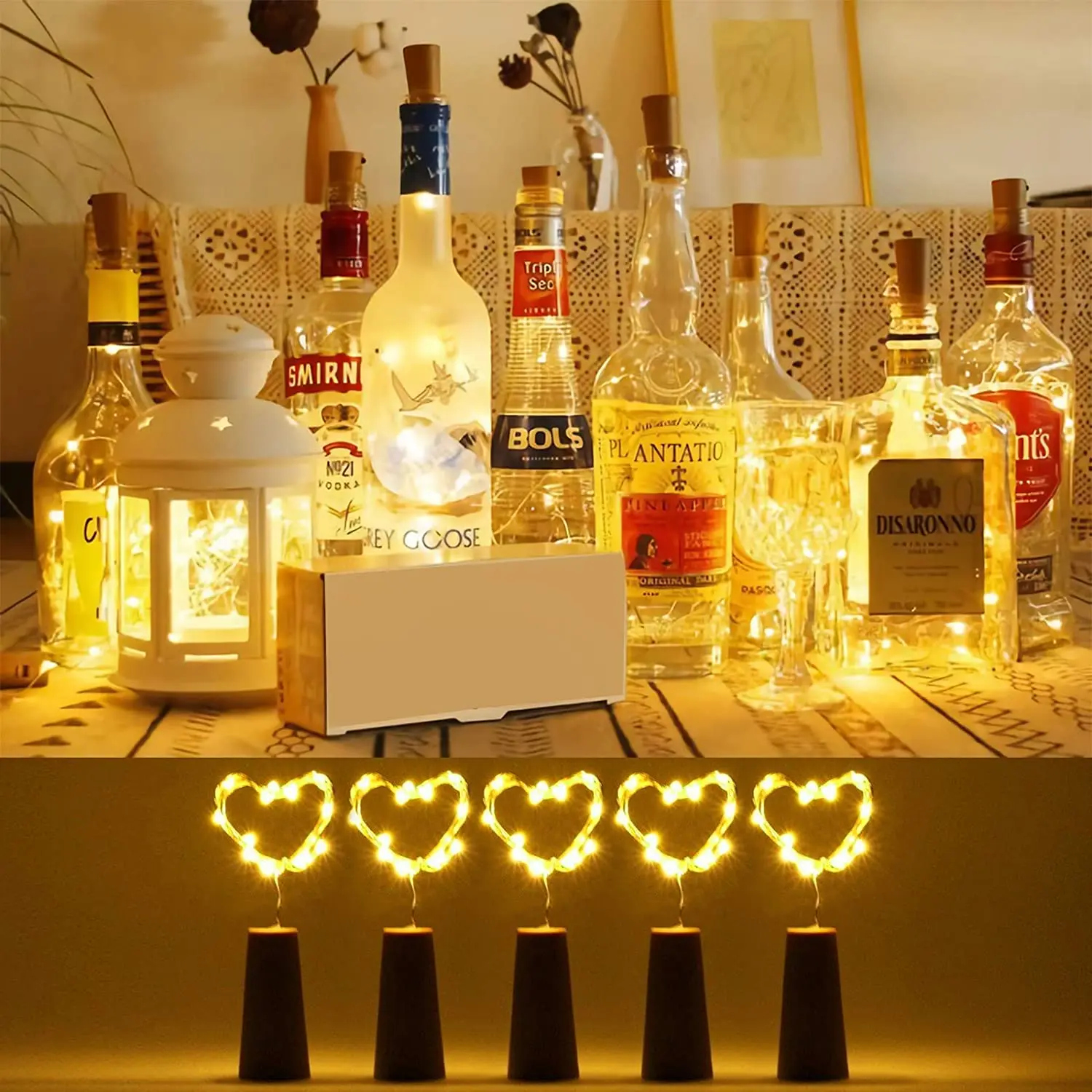 5pcs Bar LED Wine Bottle Cork  - đánh giá và giá Decor Lighting Cork