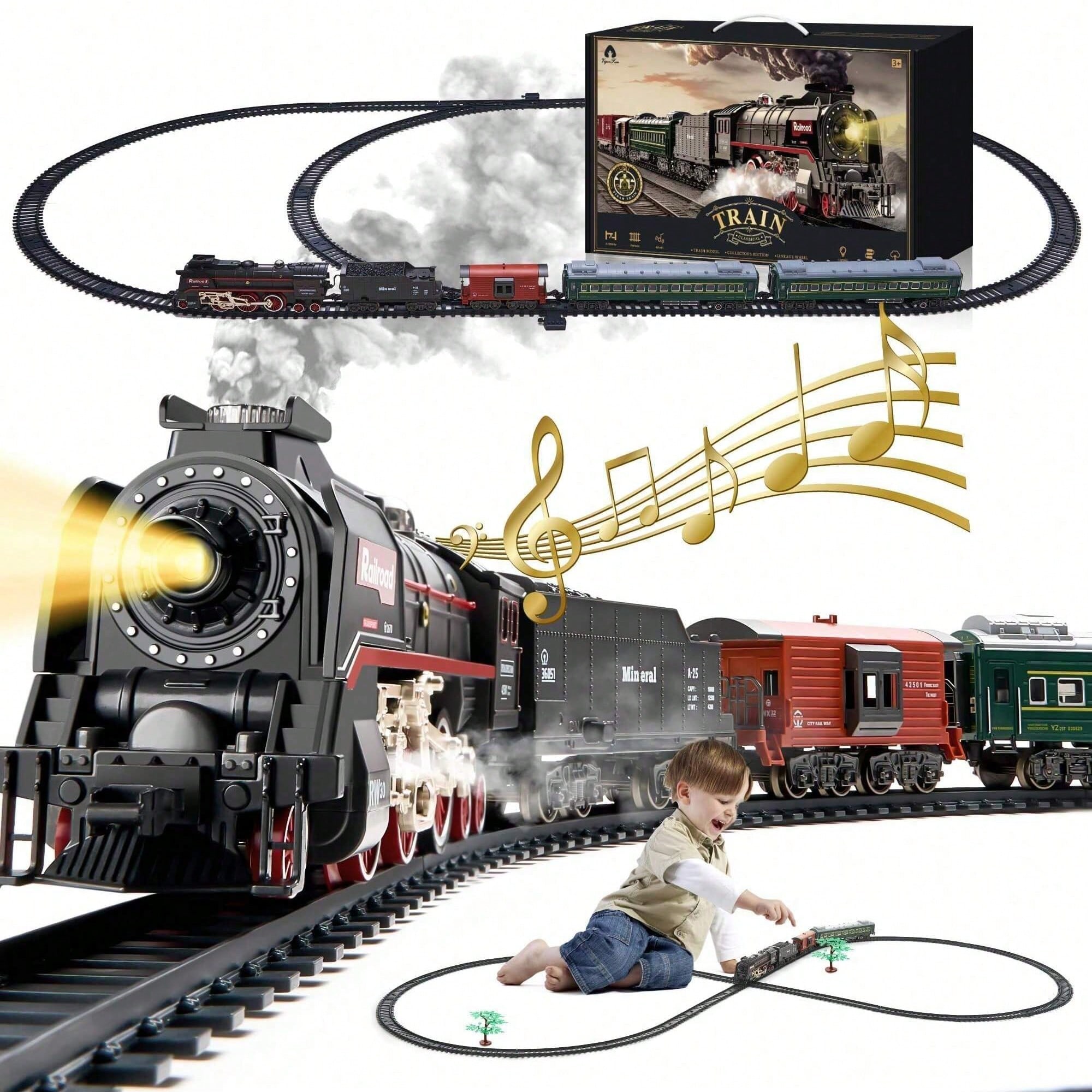 Luxury Electric Train Set with - đánh giá và giá Lighting Tree Decor