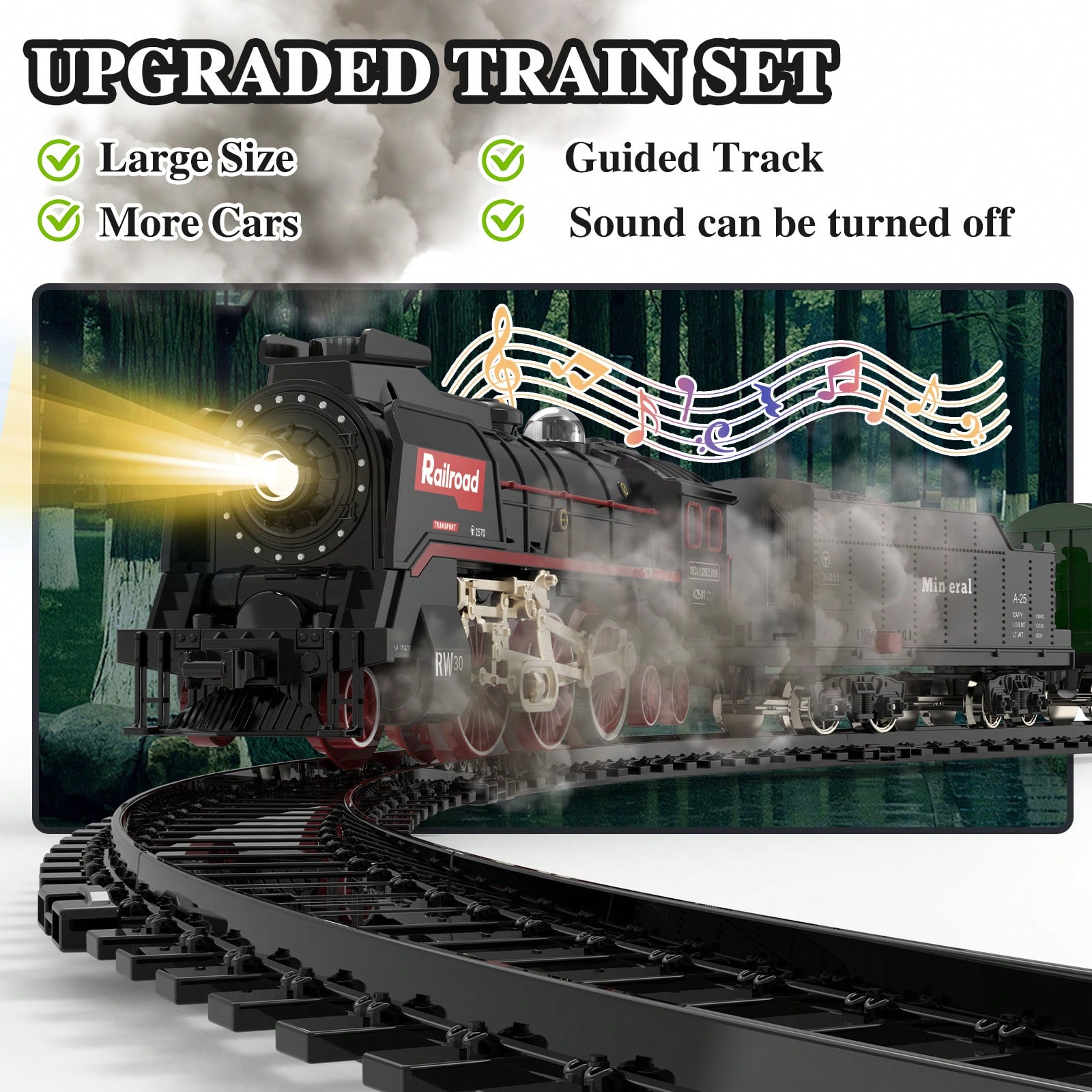Luxury Electric Train Set with - đánh giá và giá Lighting Tree Decor
