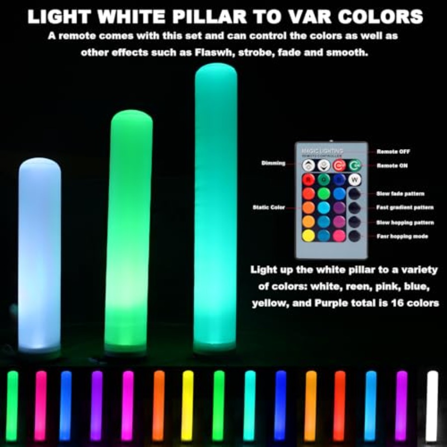 Inflatable LED Tube Column Lig - đánh giá và giá Lighting Decor Rentals