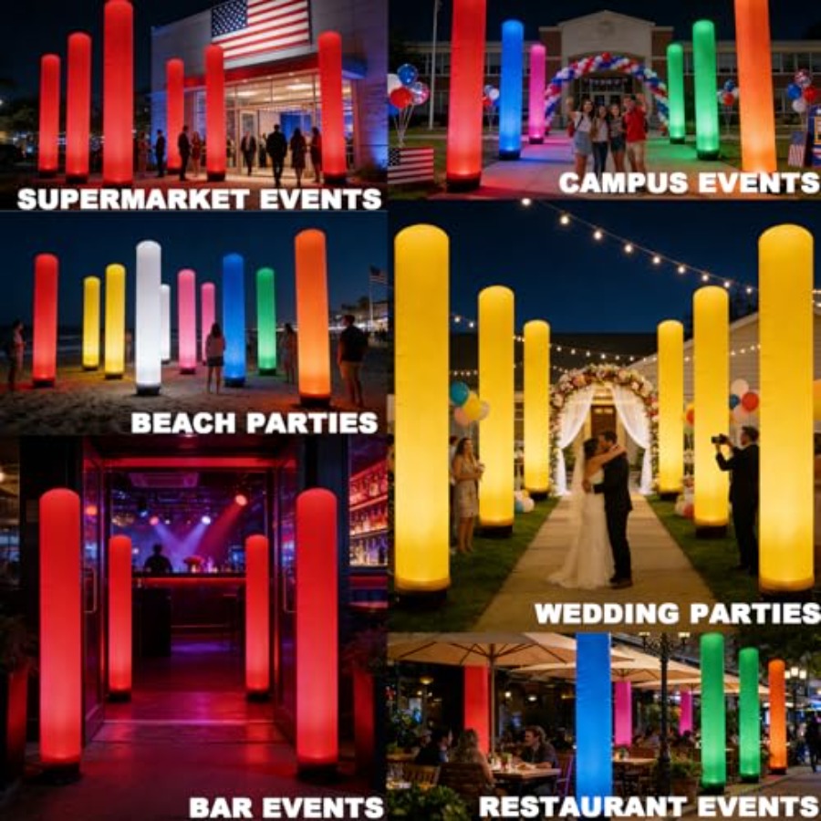 Inflatable LED Tube Column Lig - đánh giá và giá Lighting Decor Rentals