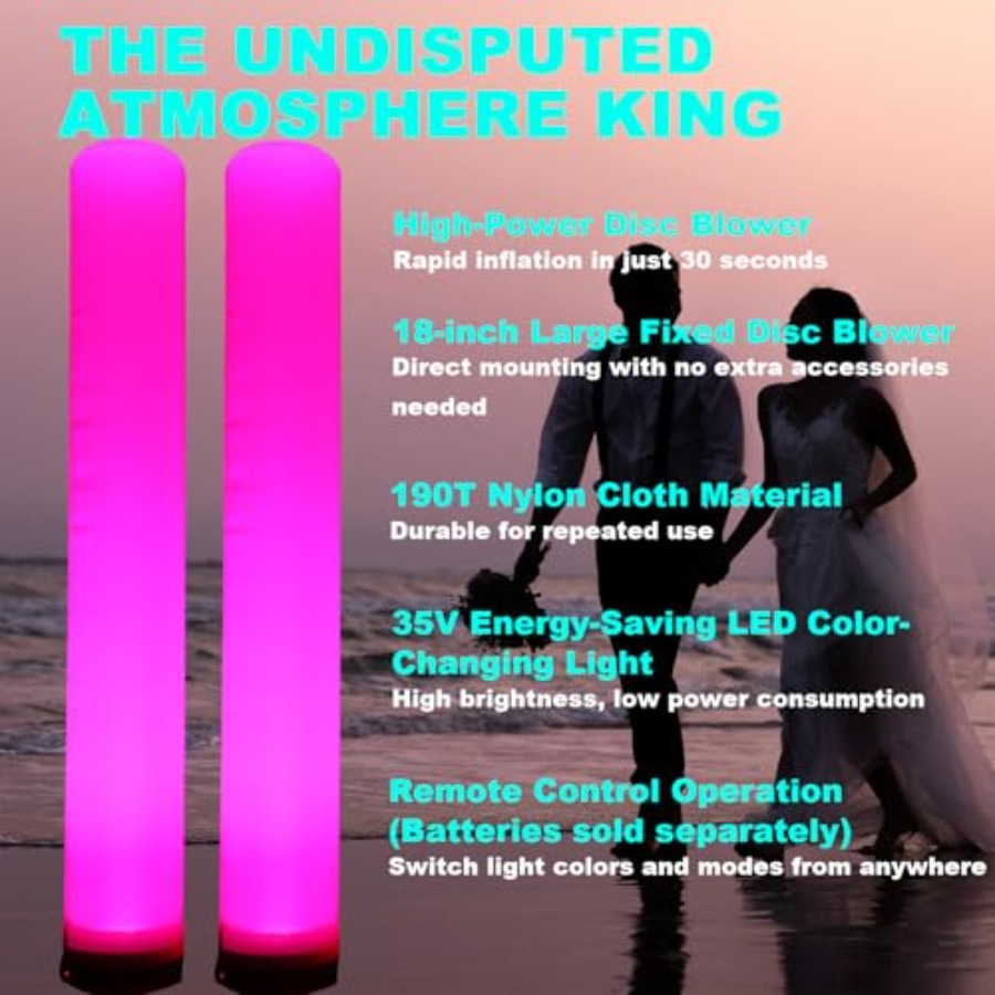 Inflatable LED Tube Column Lig - đánh giá và giá Lighting Decor Rentals