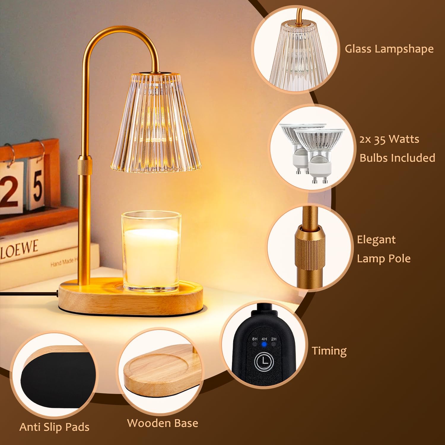 Electric Candle Warmer Lamp wi - đánh giá và giá Wax Melter Electric