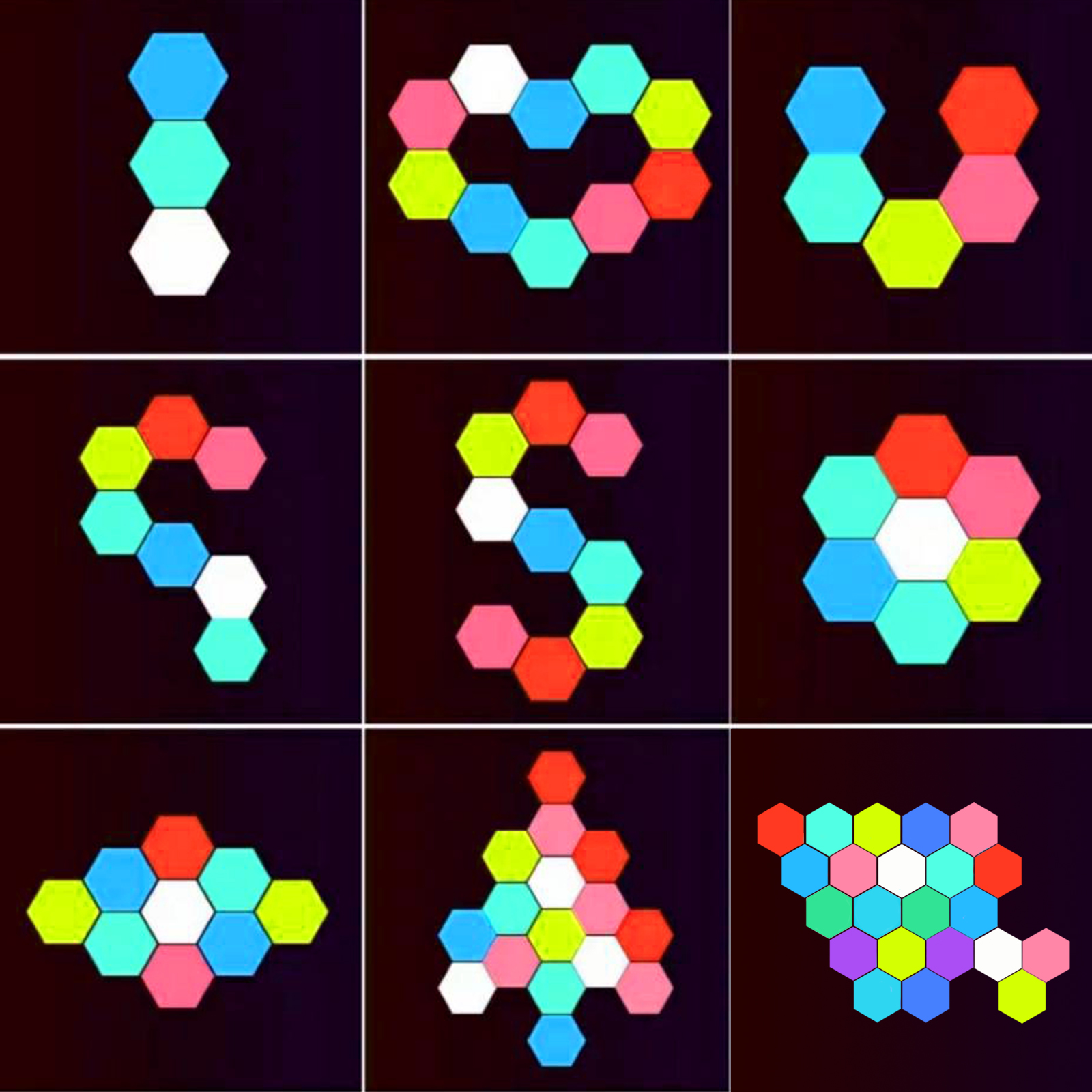 Remote control geometric hexag - đánh giá và giá Lighting Decor For Room