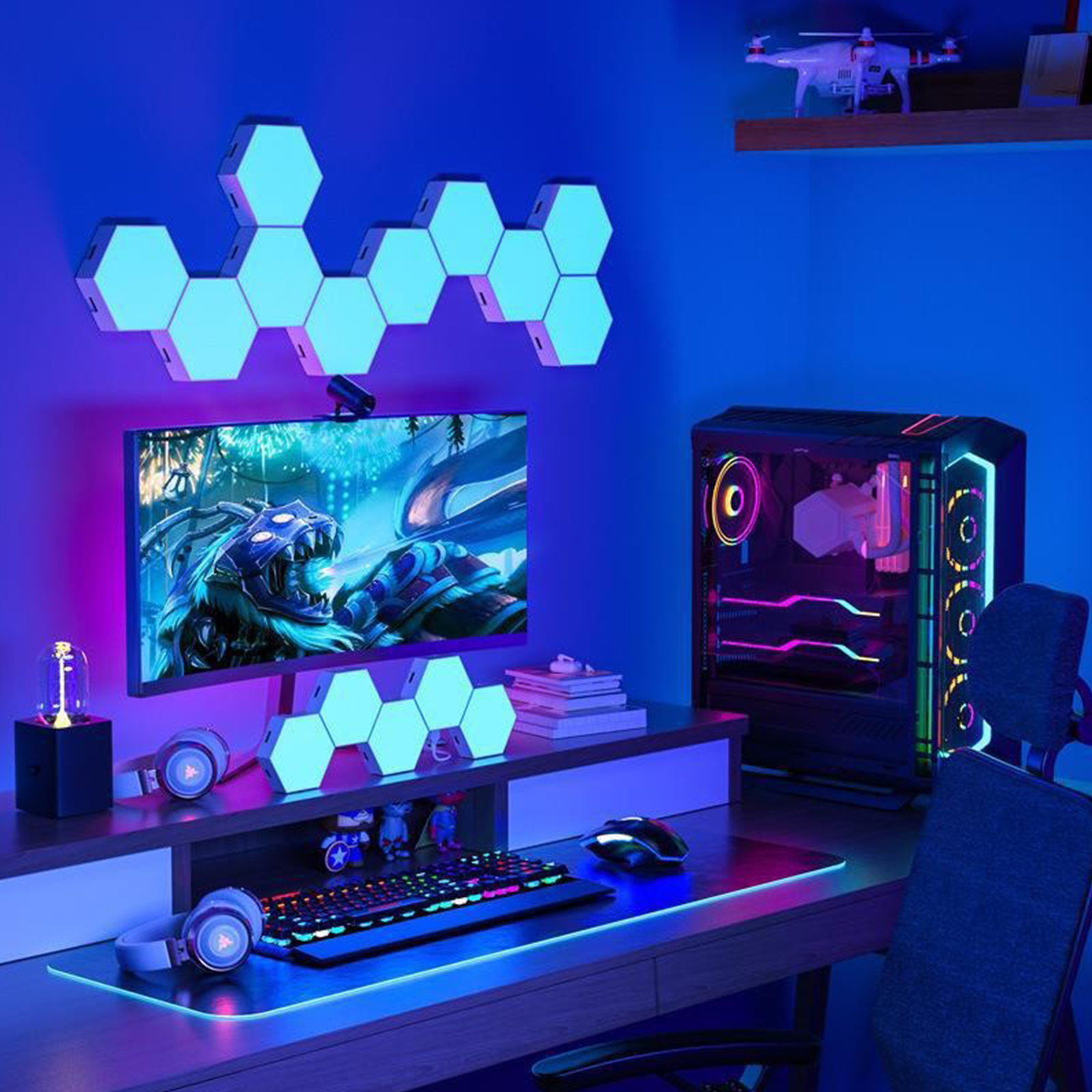 Remote control geometric hexag - đánh giá và giá Lighting Decor For Room