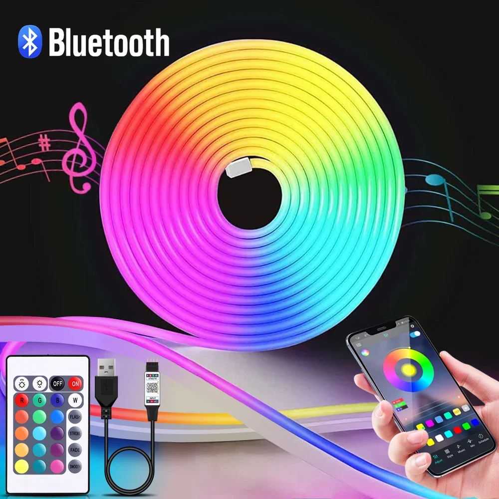 1-5m RGB LED Neon Strip Light  - đánh giá và giá Lighting Decor For Room