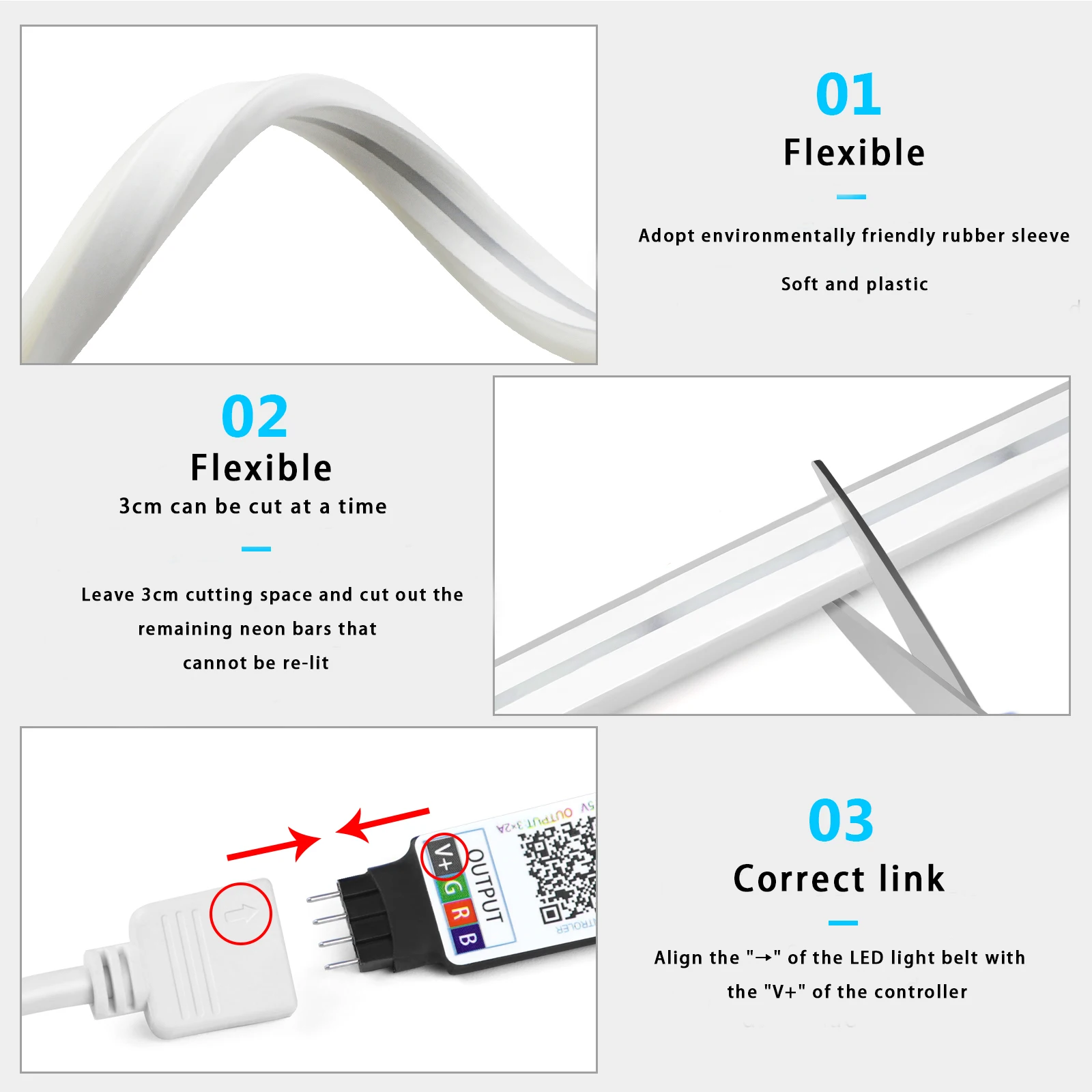 1-5m RGB LED Neon Strip Light  - đánh giá và giá Lighting Decor For Room